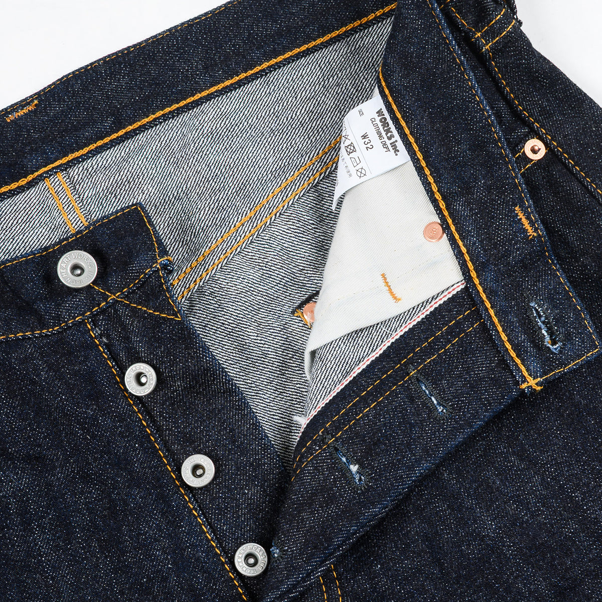 IH-684S-16-GER/2 - Iron Heart Germany 16oz Vintage Selvedge Denim Relaxed Cut Jeans - Indigo