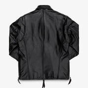 IHJ-54-BLK - Japanese Horsehide Rider’s Jacket with collar - Black (Tea-Core Dyed)