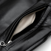 IHJ-54-BLK - Japanese Horsehide Rider’s Jacket with collar - Black (Tea-Core Dyed)