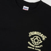 IHT-2603-BLK - 7.5oz Printed Loopwheel Crew Neck T-Shirt - Black
