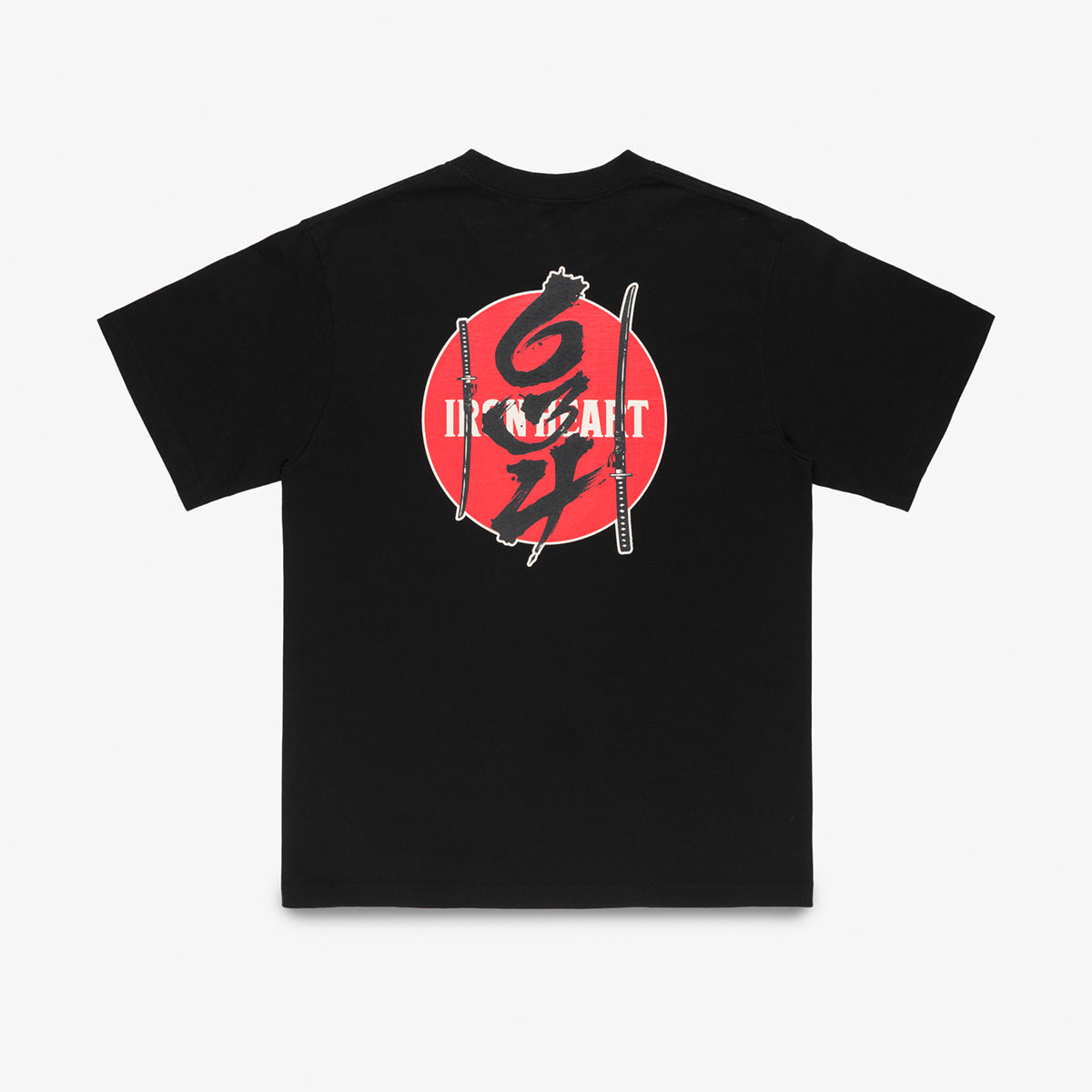 IHT-634-BLK - 7.5oz Printed Loopwheel Crew Neck T-Shirt - Black