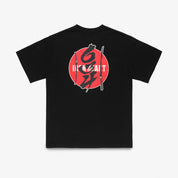 IHT-634-BLK - 7.5oz Printed Loopwheel Crew Neck T-Shirt - Black
