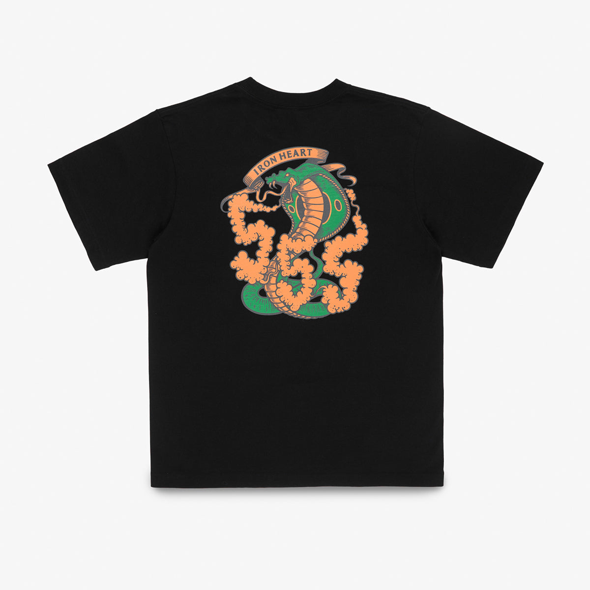 IHT-555-BLK - 7.5oz Printed Loopwheel Crew Neck T-Shirt - Black