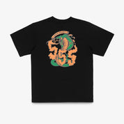 IHT-555-BLK - 7.5oz Printed Loopwheel Crew Neck T-Shirt - Black