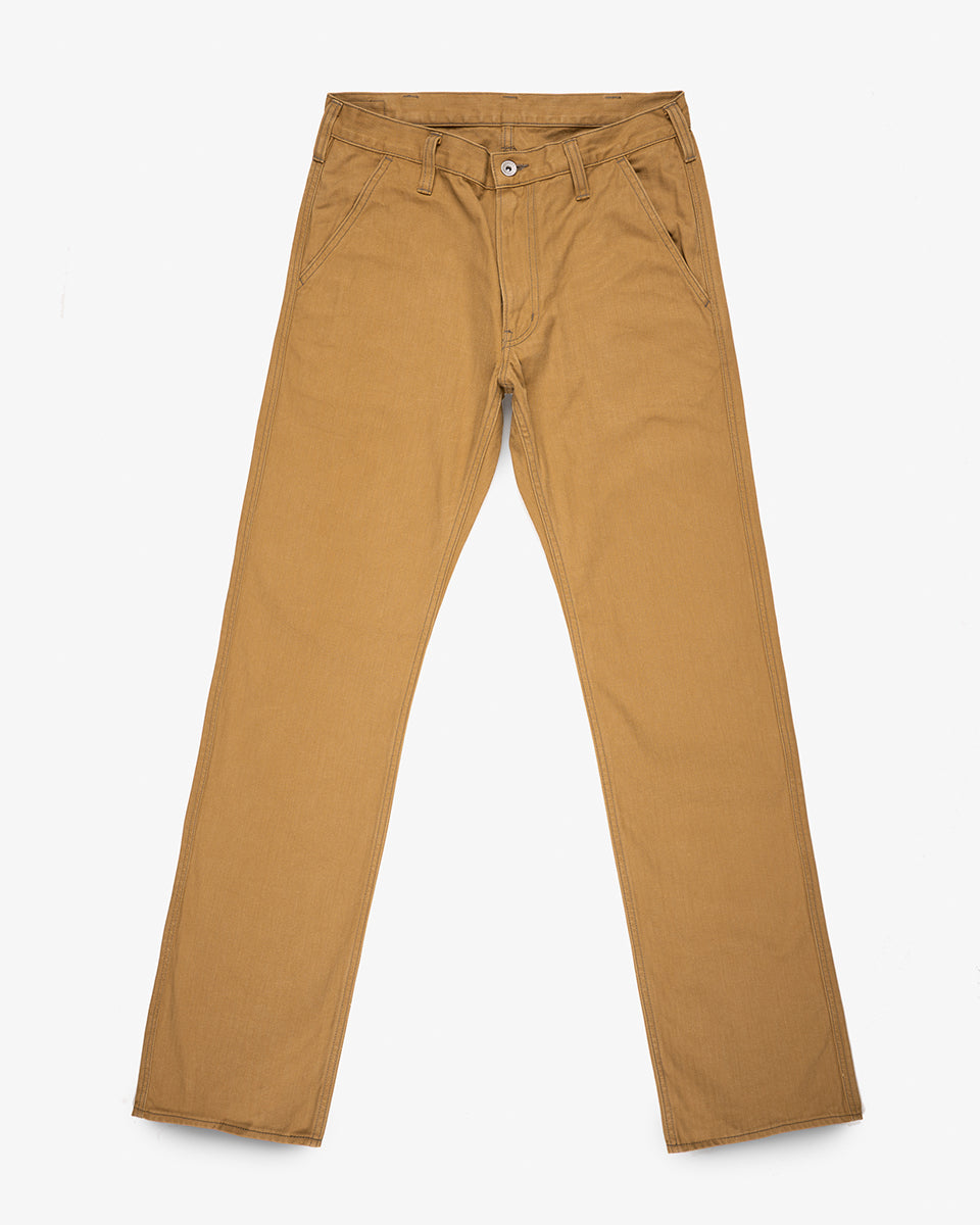 IH-748-BRN - 10oz Herringbone Wide Pants - Brown