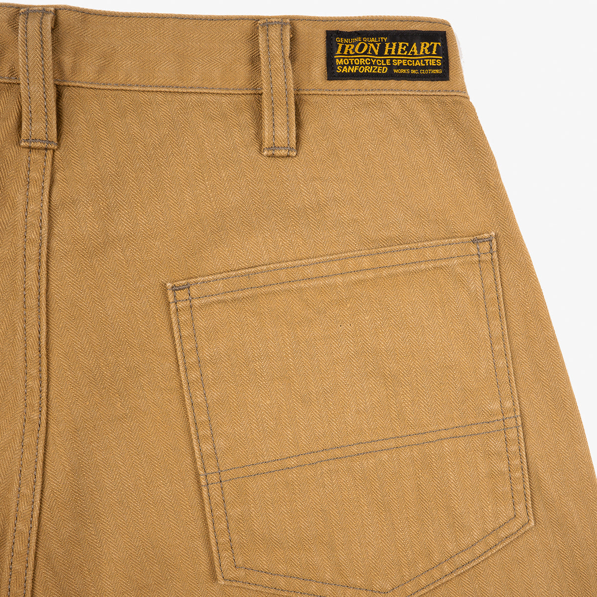 IH-748-BRN - 10oz Herringbone Wide Pants - Brown
