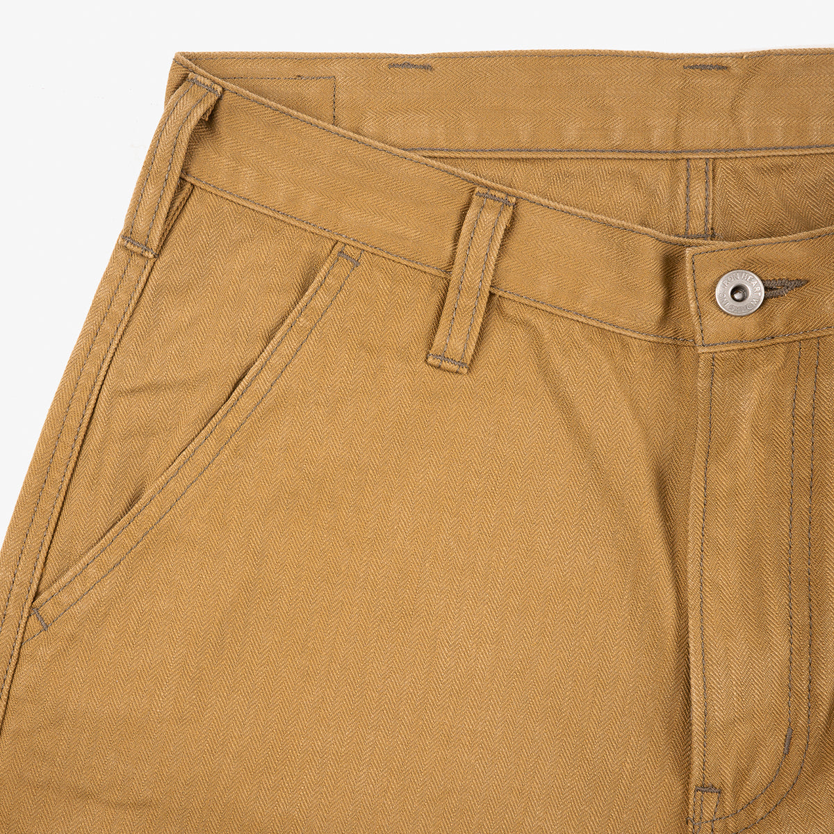 IH-748-BRN - 10oz Herringbone Wide Pants - Brown