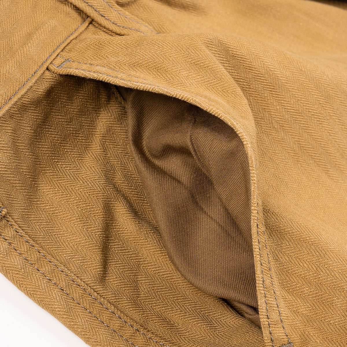 IH-748-BRN - 10oz Herringbone Wide Pants - Brown