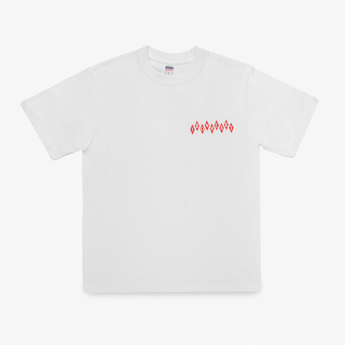IHT-777-WHT - 7.5oz Printed Loopwheel Crew Neck T-Shirt - White