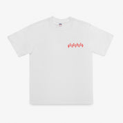 IHT-777-WHT - 7.5oz Printed Loopwheel Crew Neck T-Shirt - White