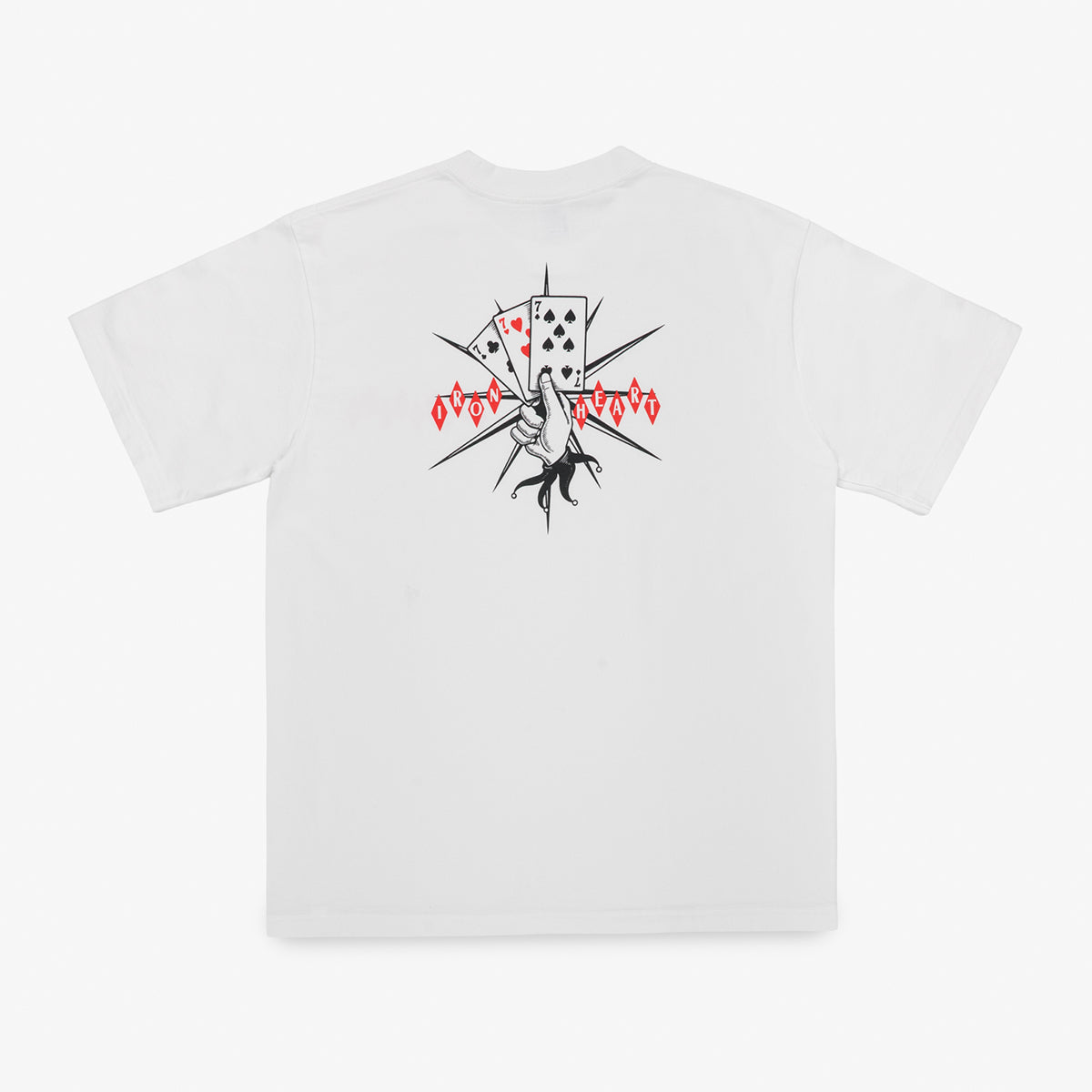 IHT-777-WHT - 7.5oz Printed Loopwheel Crew Neck T-Shirt - White