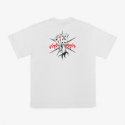 IHT-777-WHT - 7.5oz Printed Loopwheel Crew Neck T-Shirt - White