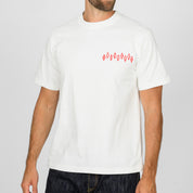 IHT-777-WHT - 7.5oz Printed Loopwheel Crew Neck T-Shirt - White
