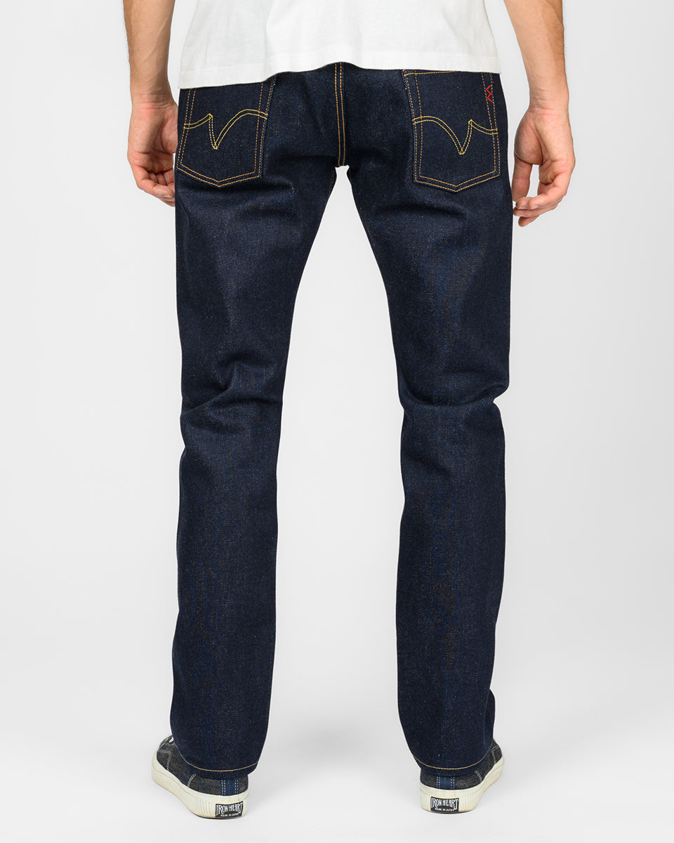 IH-666S-18 - 18oz Vintage Selvedge Denim Slim Straight Cut Jeans - Indigo