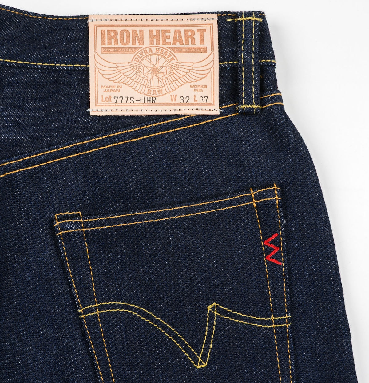 IH-777S-UHR - 21/23oz Ultra Heavy Raw Selvedge Denim Slim Tapered Cut Jeans - Indigo