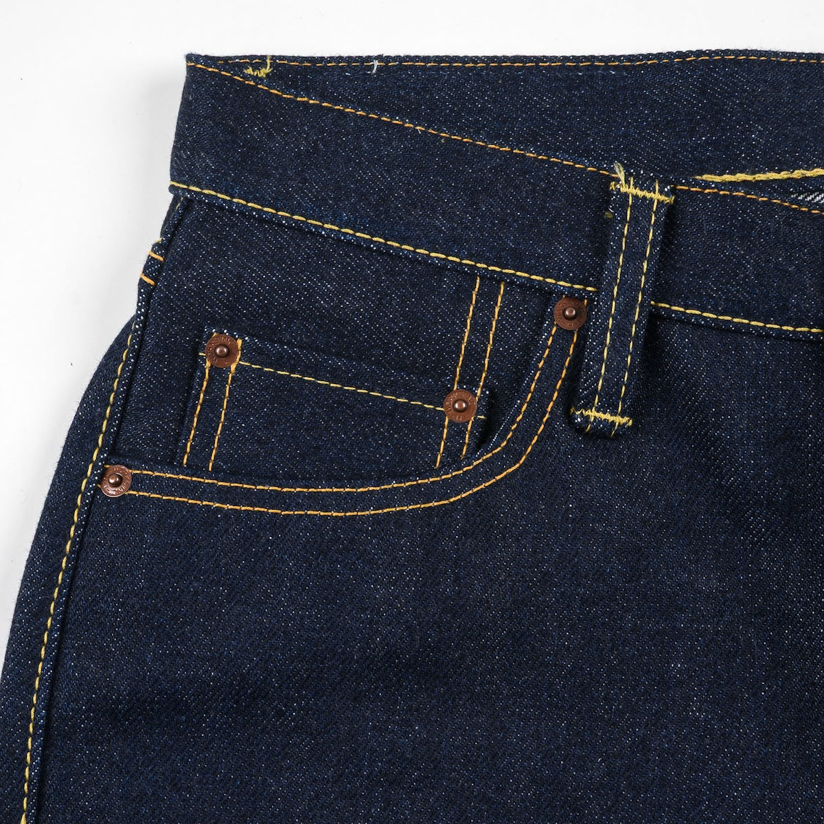 IH-777S-UHR - 21/23oz Ultra Heavy Raw Selvedge Denim Slim Tapered Cut Jeans - Indigo