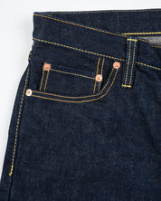 IH-666S-18 - 18oz Vintage Selvedge Denim Slim Straight Cut Jeans - Indigo