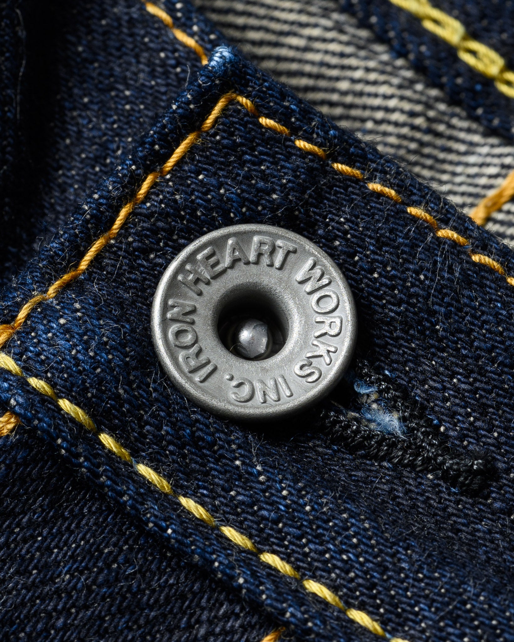 IH-666S-18 - 18oz Vintage Selvedge Denim Slim Straight Cut Jeans - Indigo