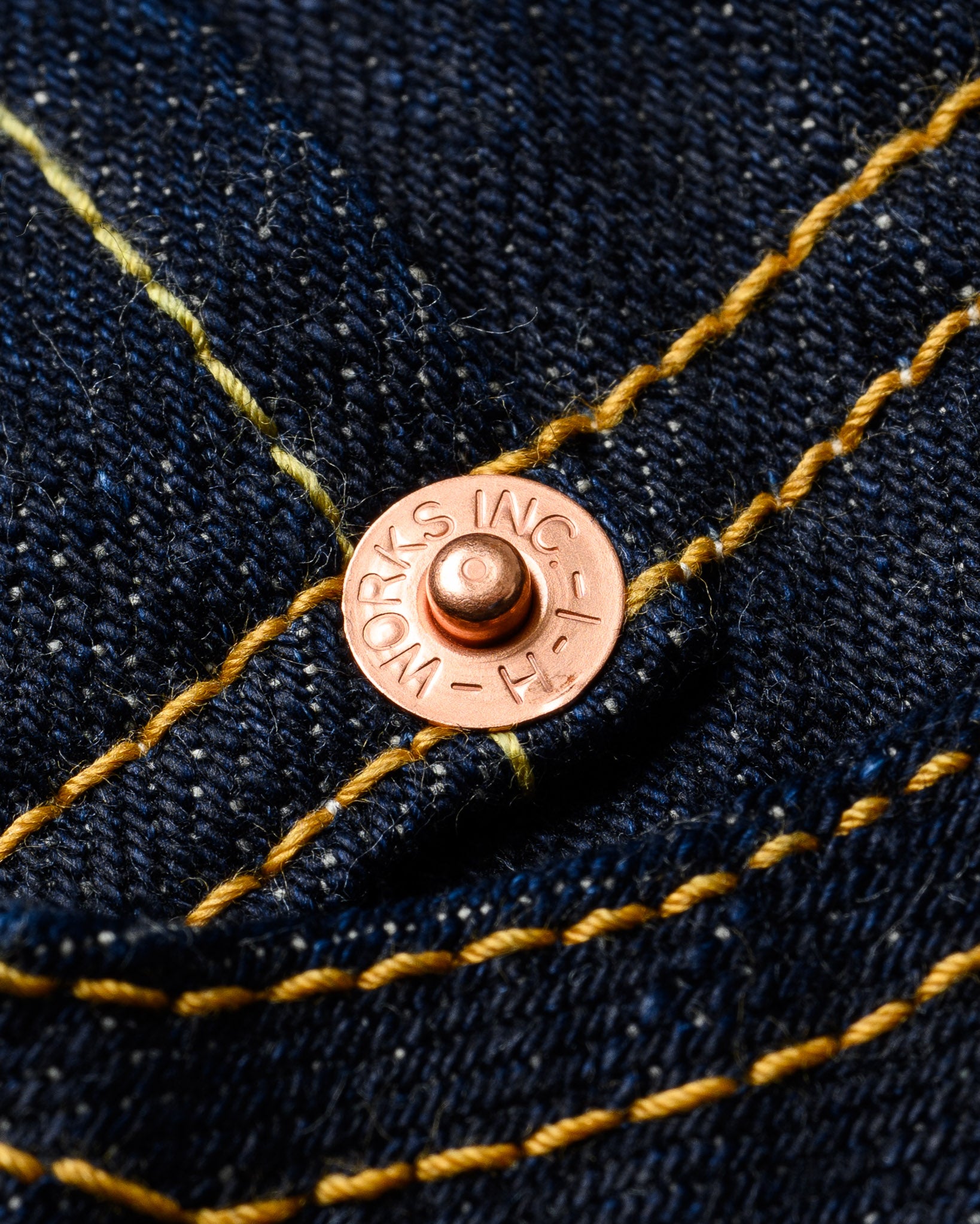 IH-666S-18 - 18oz Vintage Selvedge Denim Slim Straight Cut Jeans - Indigo