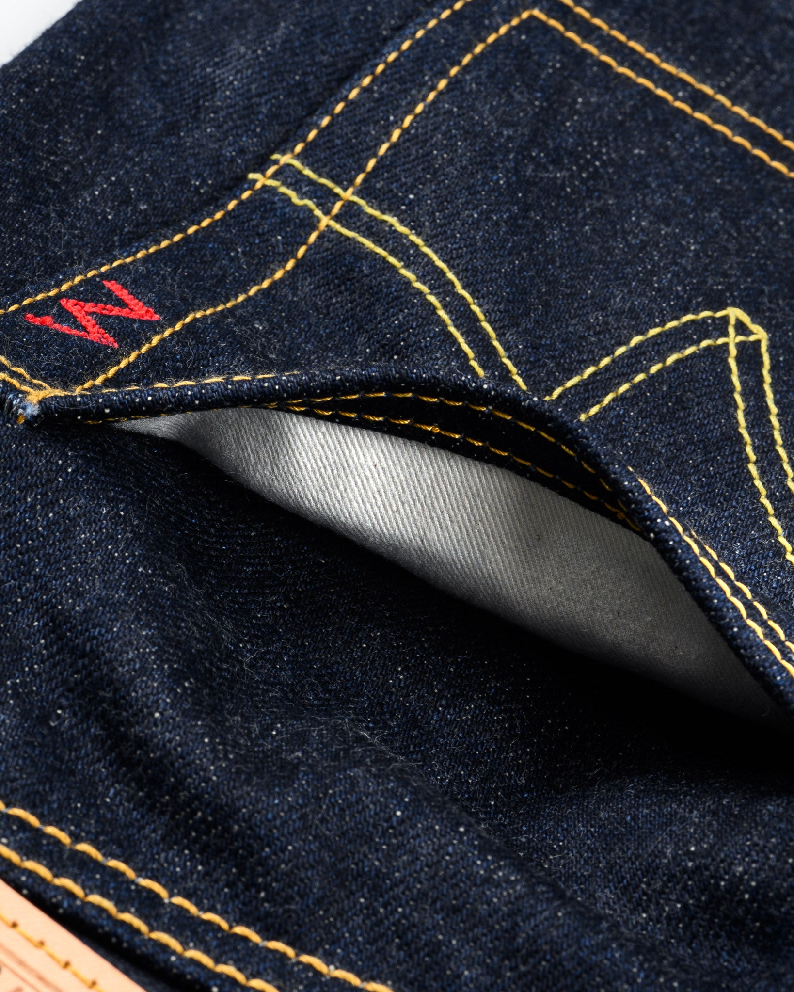 IH-666S-18 - 18oz Vintage Selvedge Denim Slim Straight Cut Jeans - Indigo