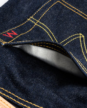 IH-666S-18 - 18oz Vintage Selvedge Denim Slim Straight Cut Jeans - Indigo
