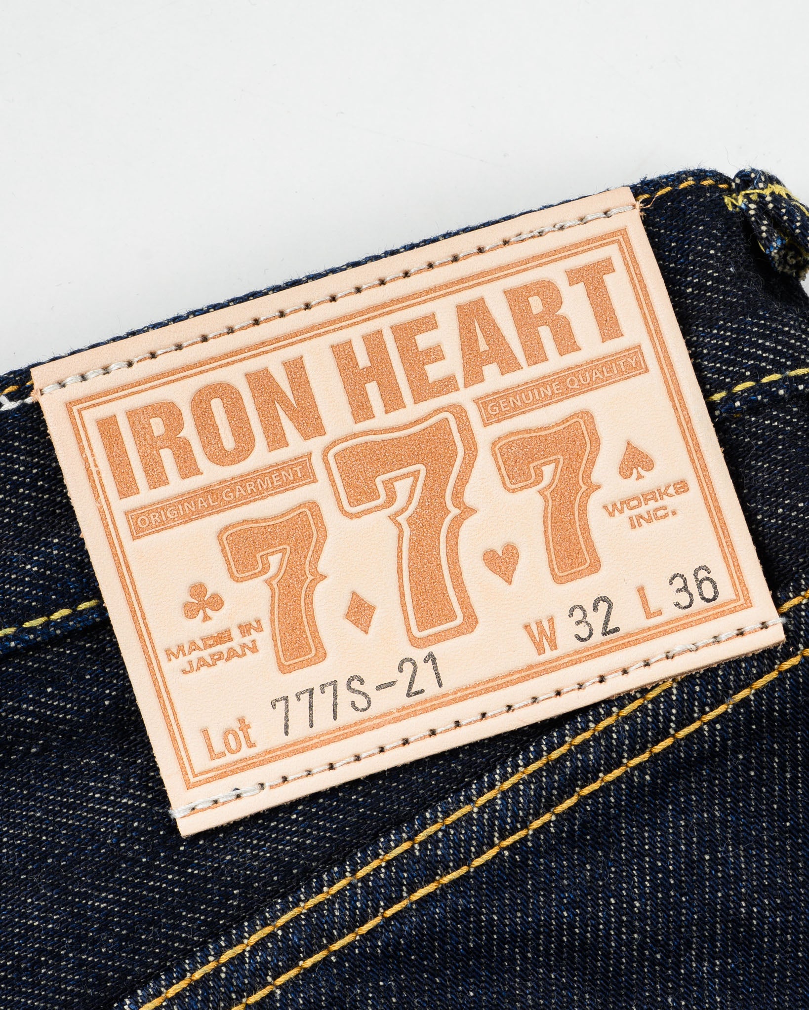 IH-777S-21 - 21oz Selvedge Denim Slim Tapered Jeans - Indigo