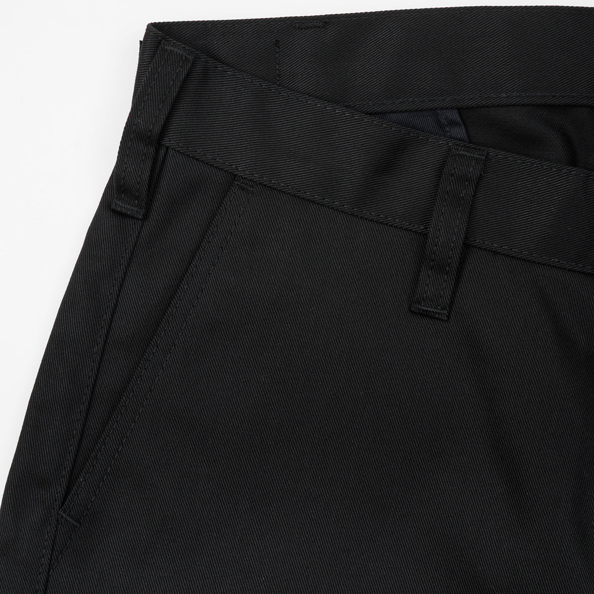 IH-717-BLK - 9oz Mercerised Selvedge Cotton Chinos - Black