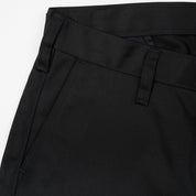 IH-717-BLK - 9oz Mercerised Selvedge Cotton Chinos - Black