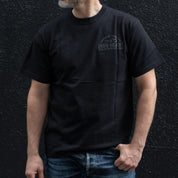 7.5oz Printed Loopwheel Crew Neck T-Shirt - Black