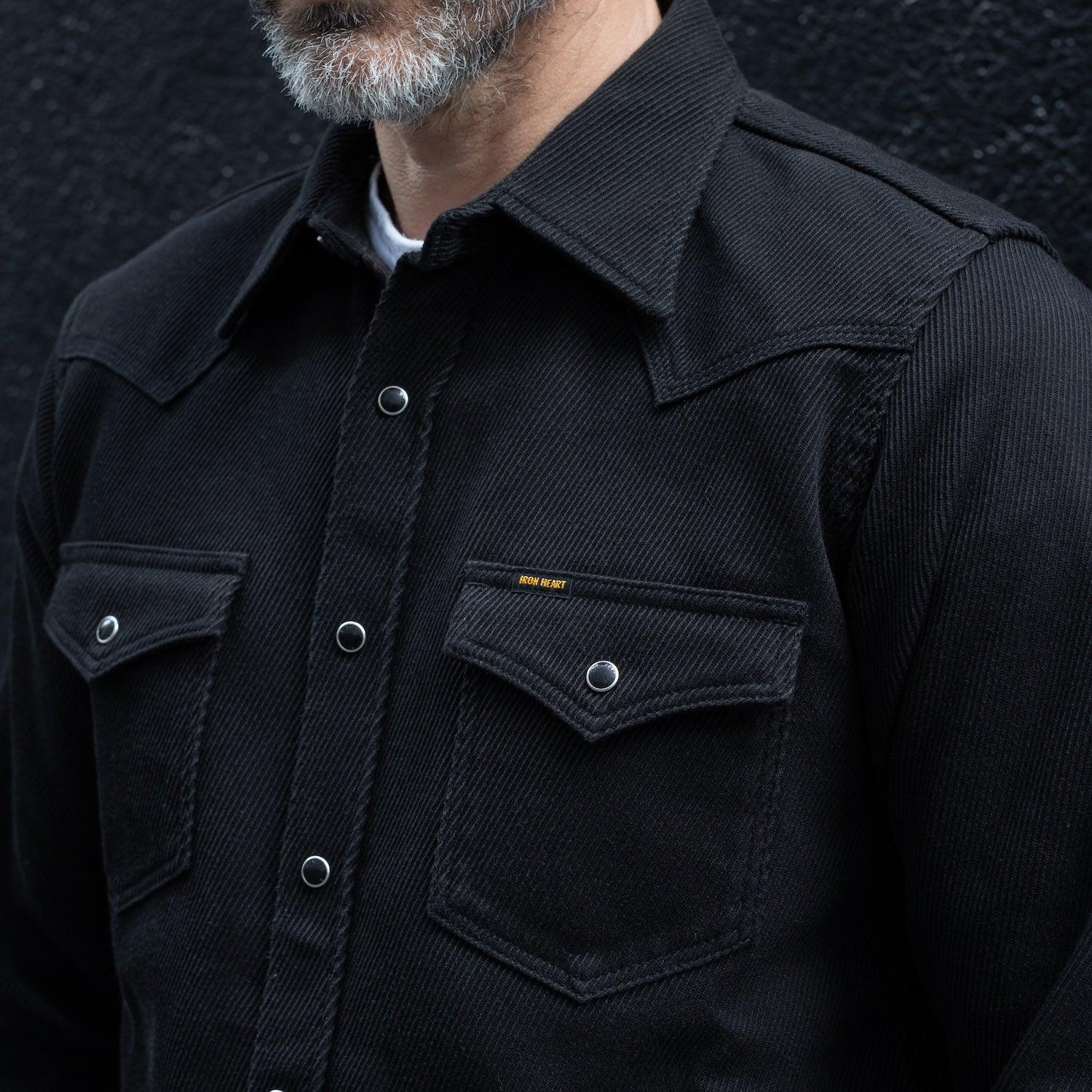 Heavy Kersey Western Shirt - Black