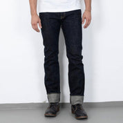 Image showing the IH-777N - 17oz Selvedge Denim Slim Tapered Cut Jeans - Natural Indigo which is a Jeans described by the following info 777, Iron Heart, Jeans, Released, Slim, Tappered and sold on the IRON HEART GERMANY online store