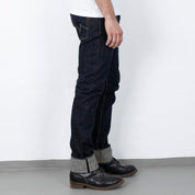 Image showing the IH-777N - 17oz Selvedge Denim Slim Tapered Cut Jeans - Natural Indigo which is a Jeans described by the following info 777, Iron Heart, Jeans, Released, Slim, Tappered and sold on the IRON HEART GERMANY online store