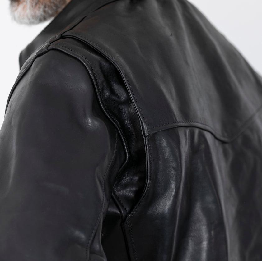 Image showing the SB-TG-MU/HO-BLK - Simmons Bilt "Tailgunner" Horsehide Jacket - Black which is a LEATHER JACKETS described by the following info JACKETS, LEATHER JACKETS, SIMMONS BILT, Tops and sold on the IRON HEART GERMANY online store