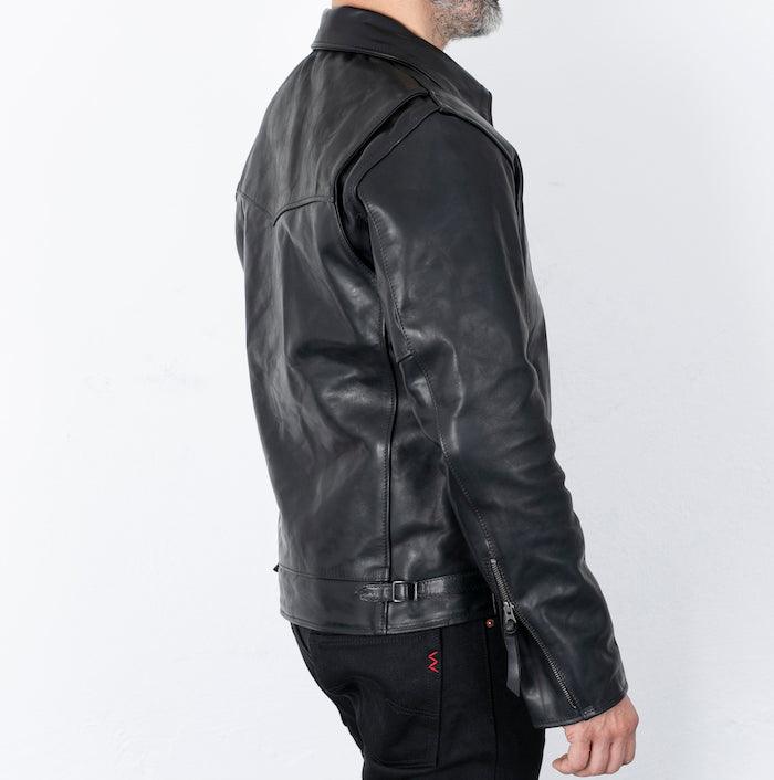 Image showing the SB-TG-MU/HO-BLK - Simmons Bilt "Tailgunner" Horsehide Jacket - Black which is a LEATHER JACKETS described by the following info JACKETS, LEATHER JACKETS, SIMMONS BILT, Tops and sold on the IRON HEART GERMANY online store