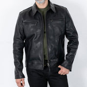 Image showing the SB-TG-MU/HO-BLK - Simmons Bilt "Tailgunner" Horsehide Jacket - Black which is a LEATHER JACKETS described by the following info JACKETS, LEATHER JACKETS, SIMMONS BILT, Tops and sold on the IRON HEART GERMANY online store