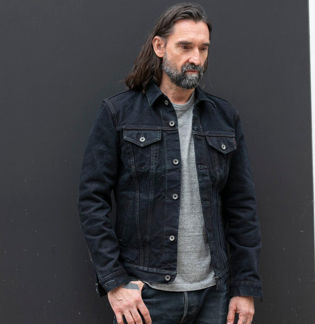 Image showing the IH-526Lod - 19 oz. Lefthand Twill Type III Denim Jacket - Black Overdyed which is a Jackets described by the following info Iron Heart, Jackets, Released, Tops and sold on the IRON HEART GERMANY online store