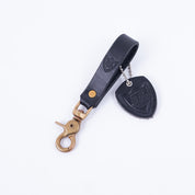 HTC-KEY-FOB-BLK - Hollywood Trading Co. Brass Key Fob w/ turquoise stones - Black