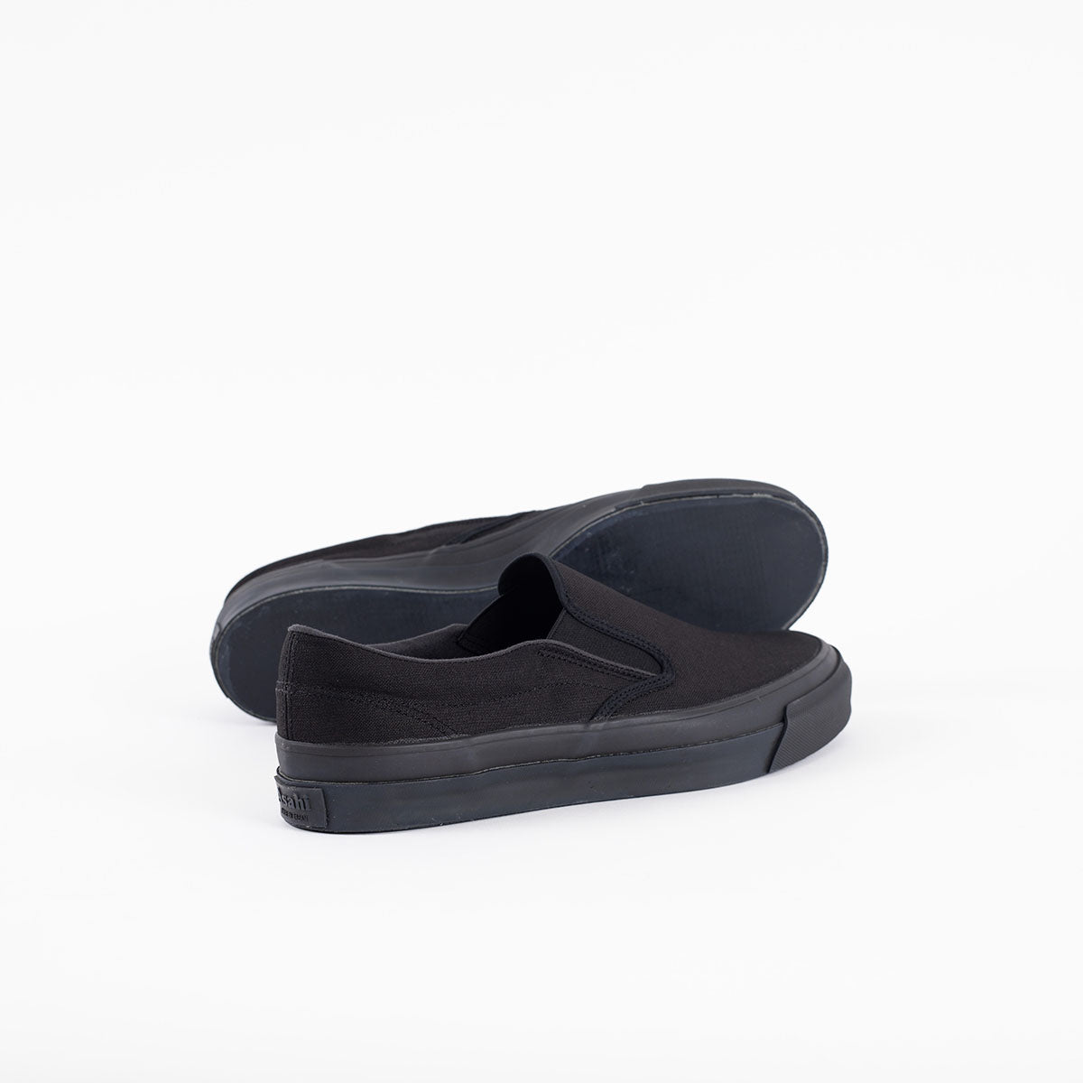 AS-SLIP-ON-BLK - ASAHI COTTON SLIP ON SHOES - Black/ Black – IRON