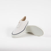 AS-041-WHT - ASAHI Cotton Deck Shoes - White