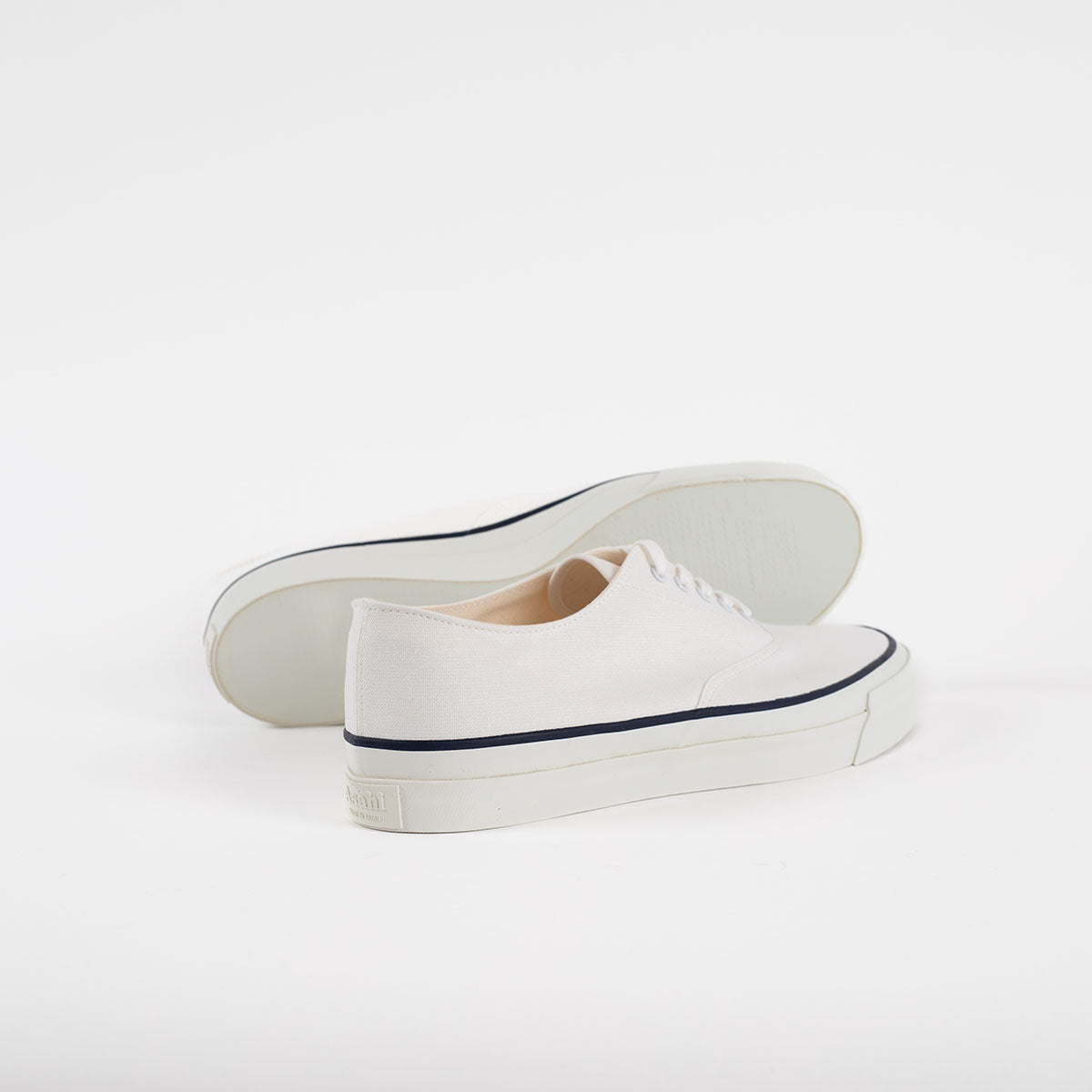 AS-041-WHT - ASAHI Cotton Deck Shoes - White