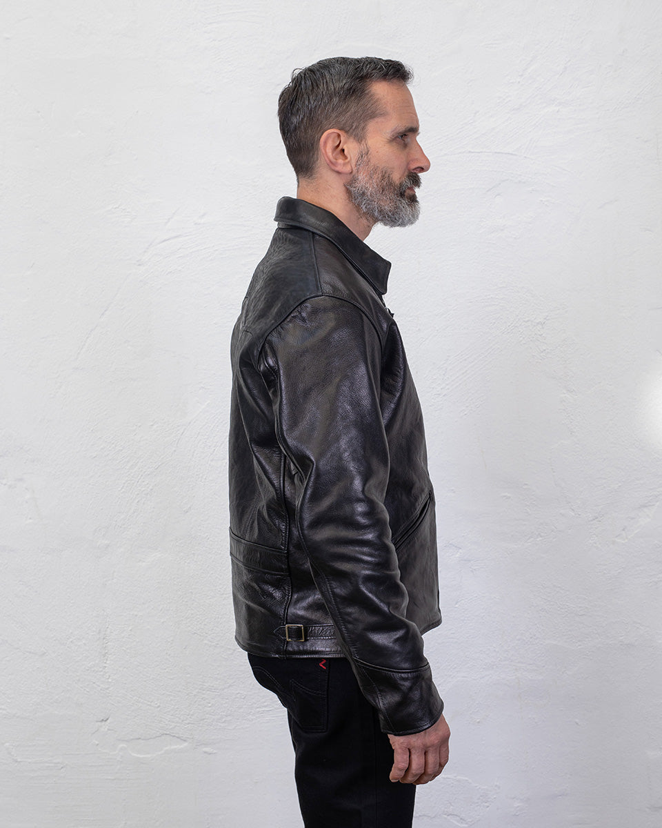 SB-30S-JH-BLK - Simmons Bilt x  IHG Vintage 30's Sports Jacket (size 42) - Japanese Horsehide