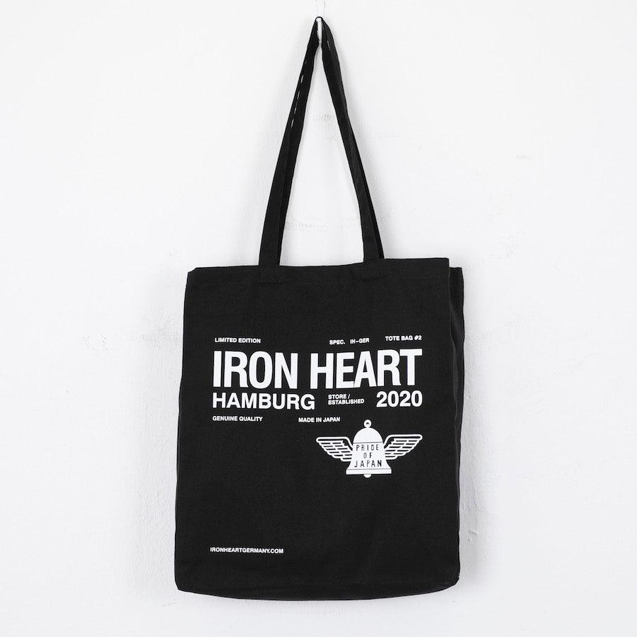 Image showing the IHG-Tote#2-BLK - Iron Heart Hamburg Tote Bag #2 - Black which is a Bags described by the following info Accessories, Bags, Iron Heart, Released and sold on the IRON HEART GERMANY online store