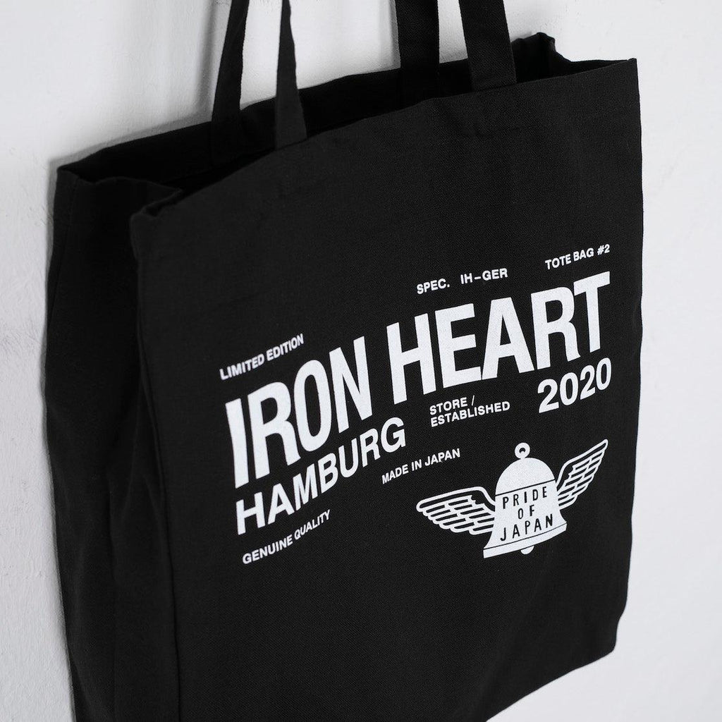 Image showing the IHG-Tote#2-BLK - Iron Heart Hamburg Tote Bag #2 - Black which is a Bags described by the following info Accessories, Bags, Iron Heart, Released and sold on the IRON HEART GERMANY online store
