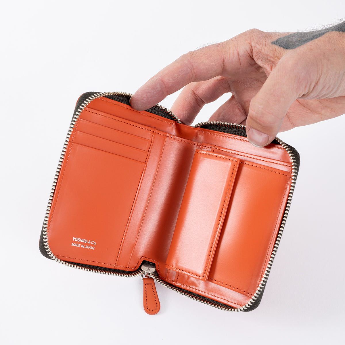 PO-PS-ZIP-WALLET-ORA - Porter-Yoshida & Co. - PS LEATHER ZIP