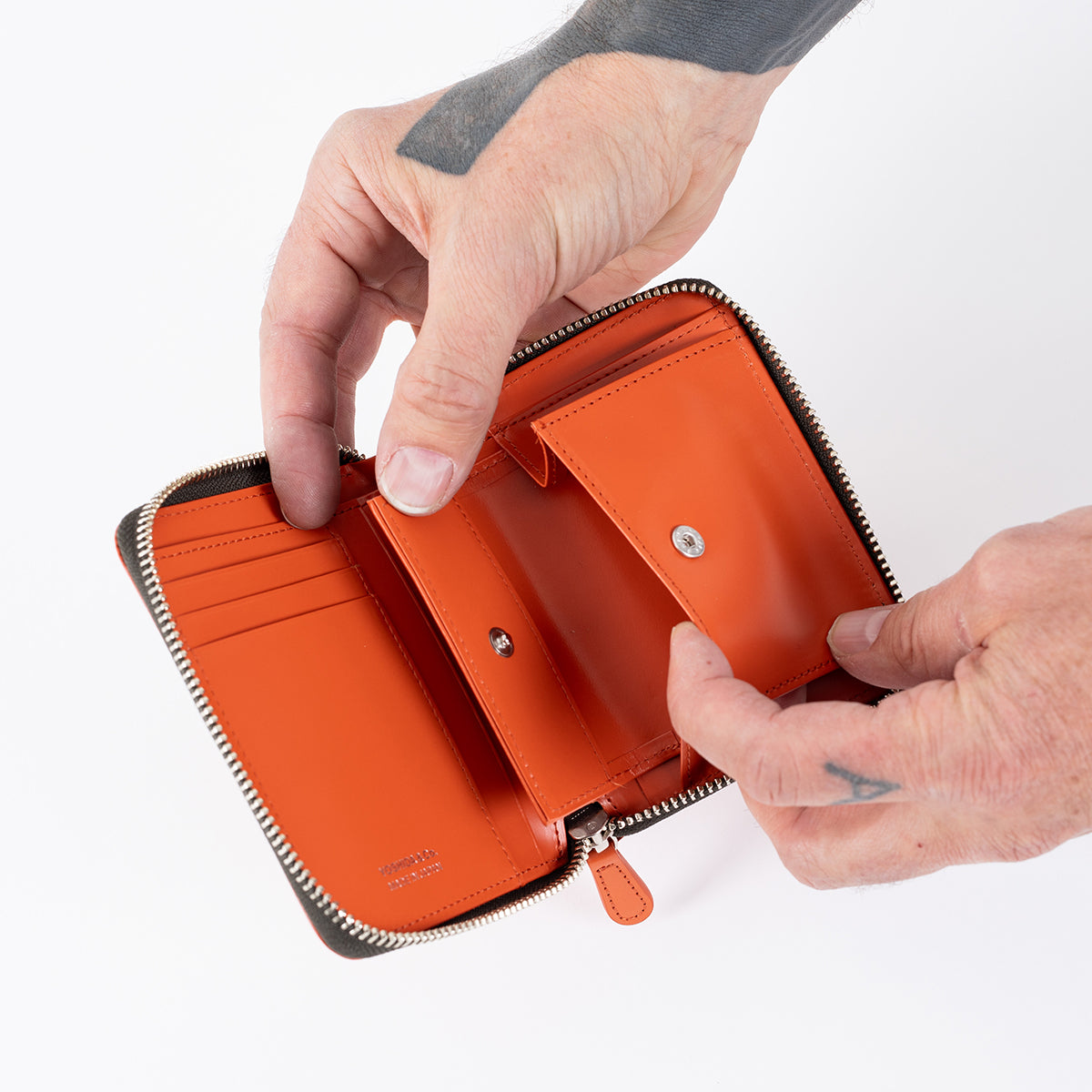PO-PS-ZIP-WALLET-ORA - Porter-Yoshida & Co. - PS LEATHER ZIP WALLET - Orange