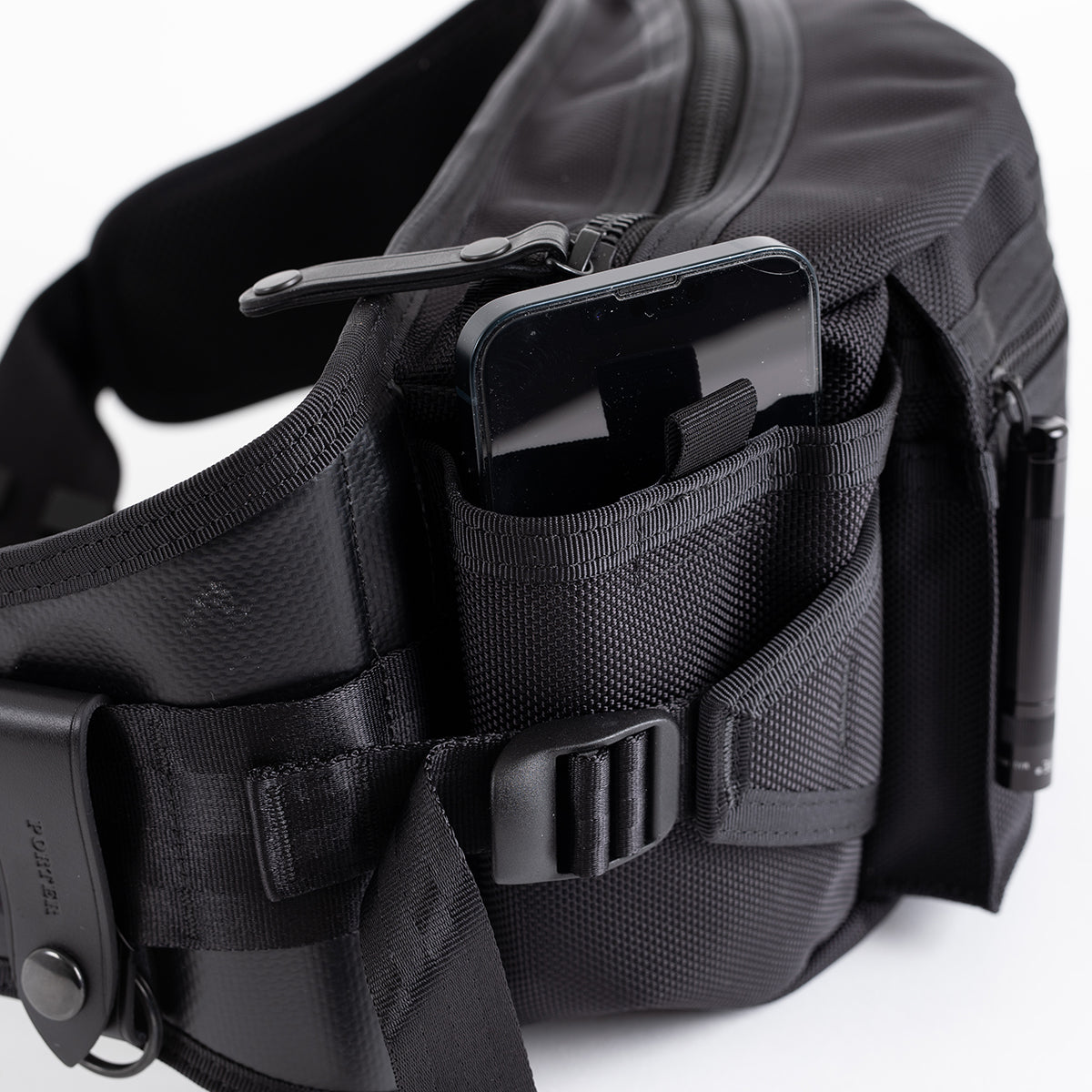 PO-HEAT-WAIST-BLK - Porter-Yoshida & Co. HEAT WAIST BAG - Black