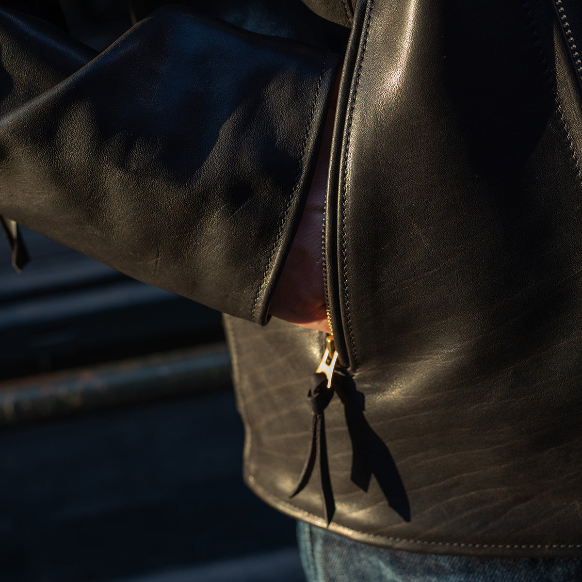 SB-D-RIDER-JH-BLK - Simmons Bilt D-Rider Jacket - Japanese Horsehide