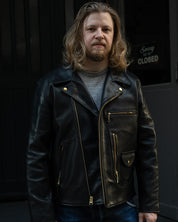 SB-D-RIDER-JH-BLK - Simmons Bilt D-Rider Jacket - Japanese Horsehide