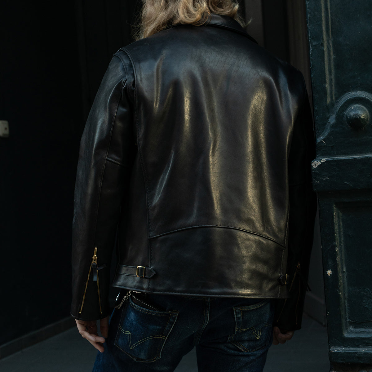 SB-D-RIDER-JH-BLK - Simmons Bilt D-Rider Jacket - Japanese Horsehide