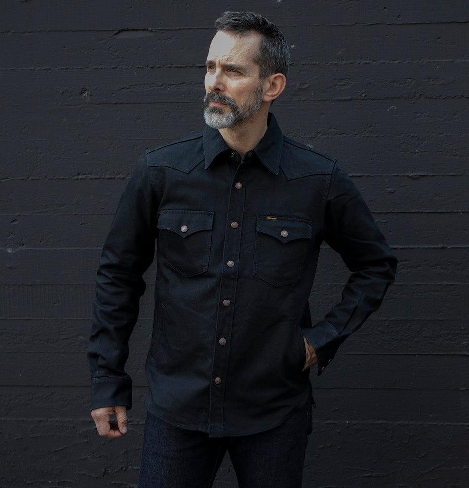 IHSH-362-BLK - 16oz Non-Selvedge Denim CPO Shirt - Superblack IHSH-362-BLK - 16oz Non-Selvedge Denim CPO Shirt - Superblack